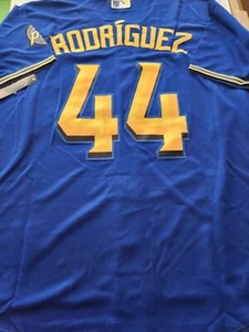 NWT adult customized jersey Mariners @44 Julio Rodriguez size S-XXXL blue *new - Picture 1 of 3