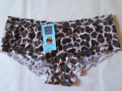  HANKY PANKY LEOPARD PRINT LACE BOYSHORT PANTIES  #9E1284  BROWN, LARGE, NWT  - Image 1 of 3