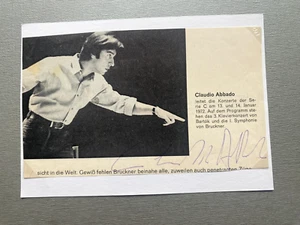 CLADIO ABBADO (†2014) Klassik Dirigent signed Ausschnitt 10x15 Autogramm - Picture 1 of 1