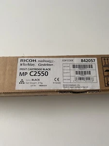 RICOH PRINT CARTRIDGE BLACK MP C2550 ORIGINALE TONER NERO CODE 842057 SIGILLATO - Picture 1 of 4