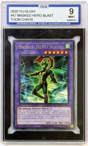 2002 Yu-Gi-Oh! #47 Masked Hero Blast Toon Chaos ISA Graded 9 LOOK!! - Picture 1 of 2