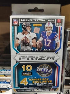 ✔️ NEU 2021 Panini Prizm NFL Football Hanger Box (Light Blue - Target) 10 Cards - Bild 1 von 1