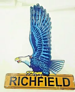 22" Richfield gas oil company station USA steel metal american Eagle AD sign + - Picture 1 of 12