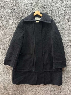 Stella Mccartney Cashmere-Wool Blend Long Sleeve Trench Coat Black Women Size 42 - Image 1 of 4