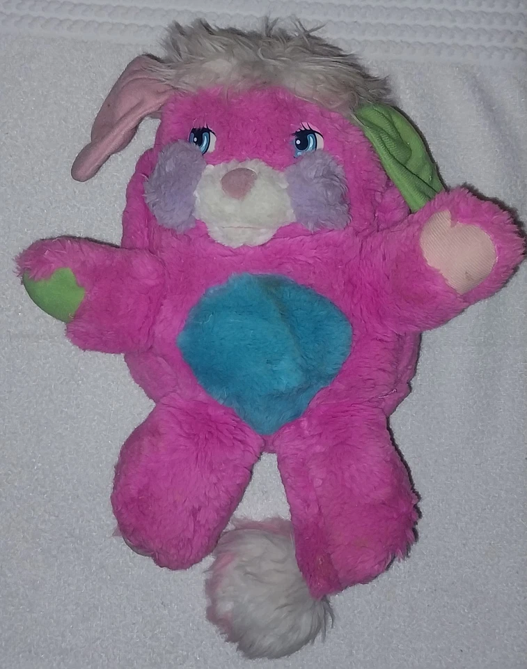 Mattel Puffball Popples Pink Multicolor Stuffed Animal Plush Toy 1980s Vintage - Image 1 of 4