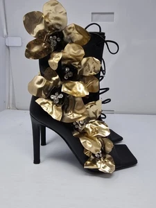 Giuseppe Zanotti Delicia Heels Donna EU35/US 5 Nero e Oro Rosa - Foto 1 di 9