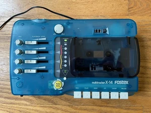 Fostex X-14 Multitracker Translucent Blue Cassette Tape Recorder 4-Track - Picture 1 of 10