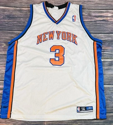 Vintage Reebok Authentic New York Knicks Stephon Marbury 3 Jersey Men 56 Sewn - Image 1 of 4
