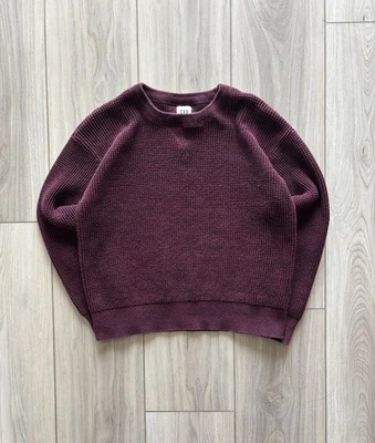 Burgundy Kids Gap Sweater Size Large (10) Crew Neck Unisex Pullover Long Sleeve - Image 1 of 4