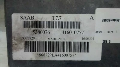 093787295380076 centralina motore SAAB 9-5 BERLINA 2.0 T LINEAR 2001 566584 - Immagine 1 di 4