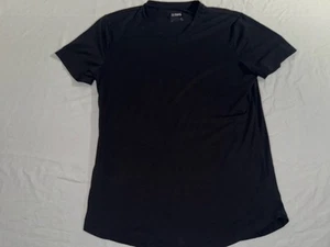 Cuts Clothing Herren Curve Hem V-Neck Fit 4-Way Stretch Tee T-Shirt schwarz Large - Bild 1 von 5