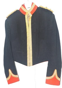 Rare Queen's Royal Lancers Officer's Mess Dress Jacket & Waistcoat - Bild 1 von 23