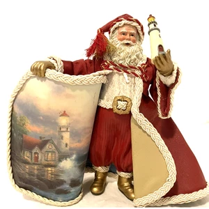 Thomas Kinkade Vecchio Mondo Babbo Natale che tiene un faro 2003 - Foto 1 di 10