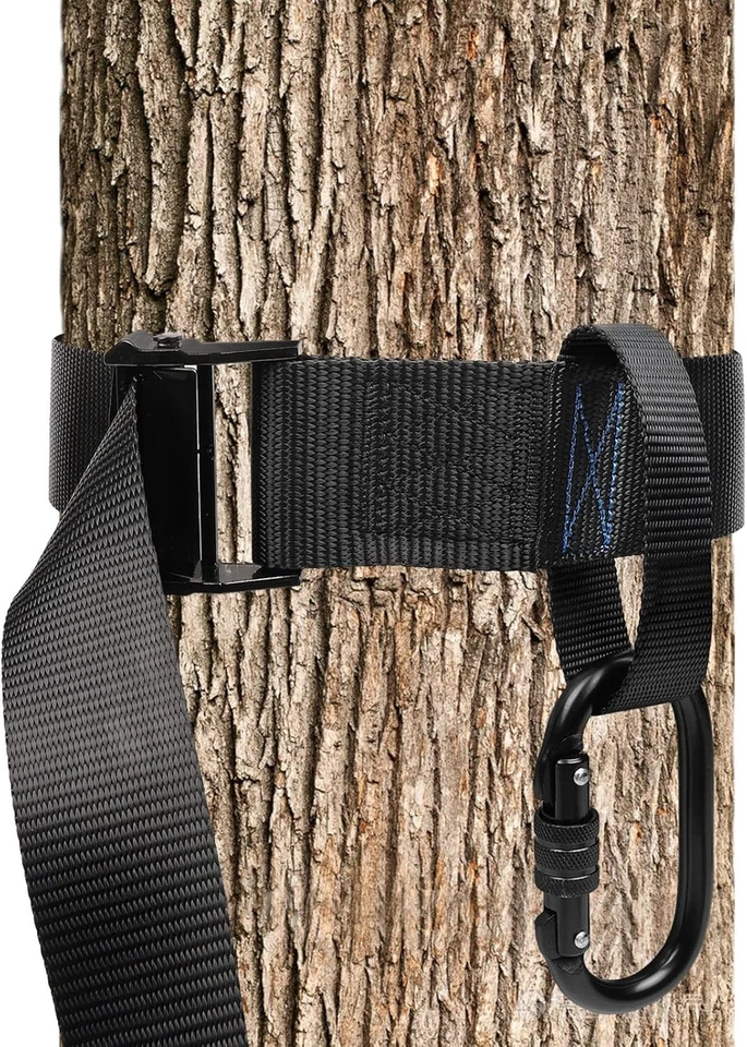 Tree Stand Hunting Harness - Climbing Strap Treestand Belt with Adjustable Hook - Image 1 of 4
