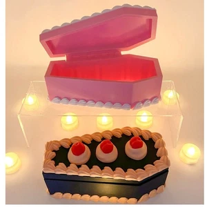Kuchen Sarg Schmuckschatulle, Schmuckkästchen 3D gedruckt  - Bild 1 von 3