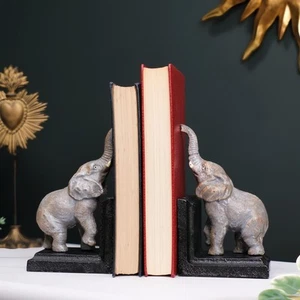 Peeking Elephants Bookends Cast Iron Vintage Style - SECONDS - Picture 1 of 7