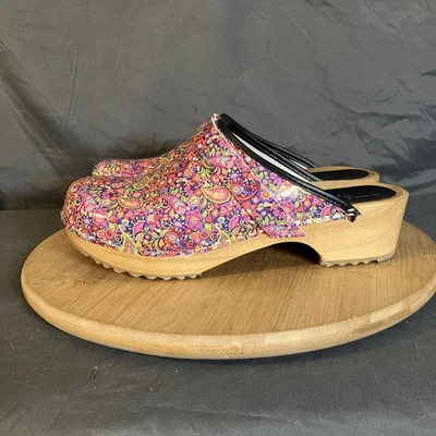 Zuecos de madera BJORK Peace para mujer 10/41 cuero cachemir fuax zapatos con espalda abierta Foto 1 de 4