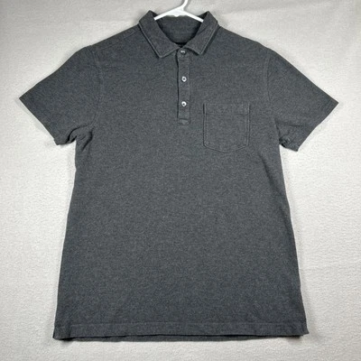 Banana Republic 短袖口袋休闲 Polo 男式 M 灰色 — 第 1/4 张图片