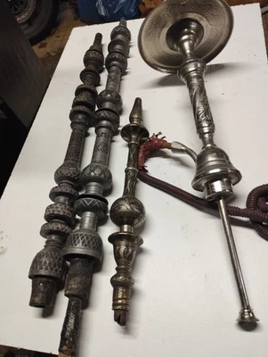 Lot De Très Anciennes Cannes De Narguilé  Début 19eme Et 20 Ème Moyen Orient  - Photo 1/4