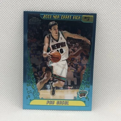 PAU GASOL 2001-02 TOPPS CHROME NBA DRAFT ROOKIE GRIZZLIES #131 RC - Image 1 of 2