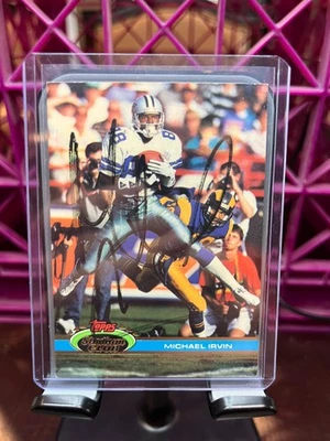 Autographed 1991 Stadium Club #37 Michael Irvin - Dallas Cowboys (No Cert.) - Image 1 of 2