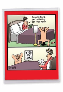 1 Big Funny Valentine's Day Greeting Card - Kiss My Nose J5715VDG - Picture 1 of 6