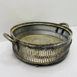 Vintage Derby Silver Co Pot Holder - 9" Silver-Plated Kitchenware Elegant - Picture 1 of 15