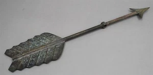 Antica freccia in rame piuma ottone banderuola direzionale americana 23-1/2" - Foto 1 di 12
