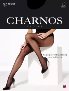 Charnos Run Resist Matt Tights 10 Denier  Reinforced toes  New Colours - Picture 1 of 2