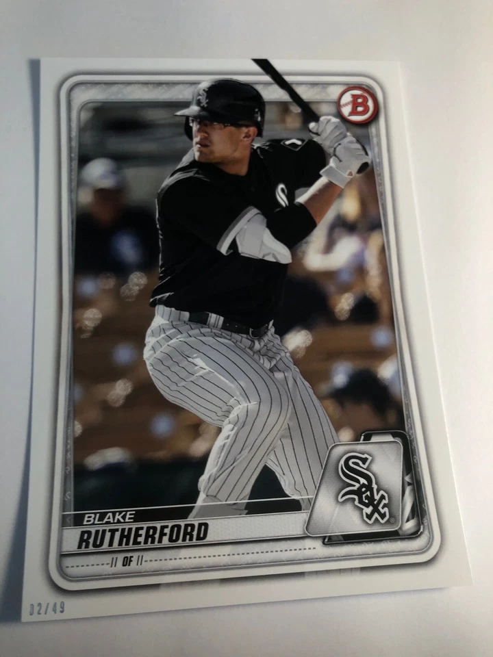 2020 Bowman Paper Prospects Jumbo 5x7 Blake Rutherford White Sox 02/49 BCP13 - Image 1 of 1