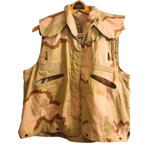 Military Vest Flak Cover PASGT USGI Desert 3-Color Camo SMALL / MEDIUM Vtg - Picture 1 of 9