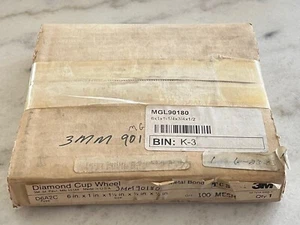 1 new 3M 90180 D6A2C (6" x 1" x 1-1/4" x 3/4" x 1/2") Diamond Cup Wheel 100 Mesh - Picture 1 of 1