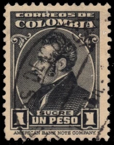 COLOMBIA 492 - Antonio Sucre "1940 Black" (pb88987) - Picture 1 of 1