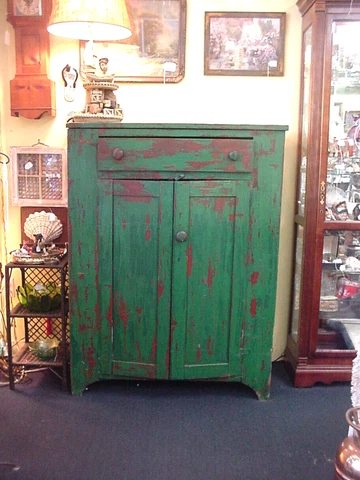 Primitive Farmhouse Jelly Cabinet Vtg Distressed Large 54" H x 40" W x 19" D Cover