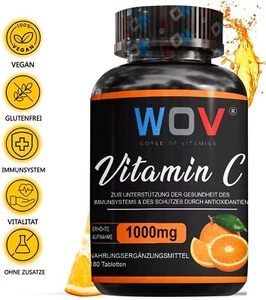 Vitamin C 1000 mg - 180 Tabletten - Hochdosiert - Für Immunsystem & Energie - Bild 1 von 7