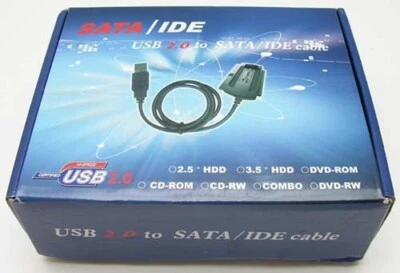 *Zs- Adattatore IDE SATA 2.5" 3.5" Unita' Ottiche Cavo USB per Hard Disk Esterno - Immagine 1 di 3