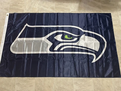 NFL Seattle Seahawks Flag (Outdoor/Indoor Decoration) And  Seahawks Football Cover