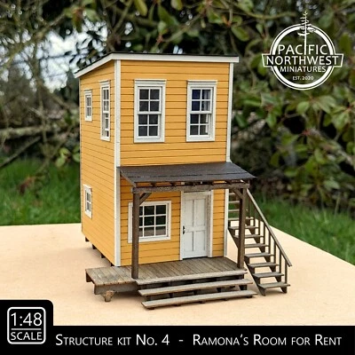Pacific Northwest Miniatures - 1:48 Scale Building Kit "Ramona's Room For Rent"  - Image 1 of 4