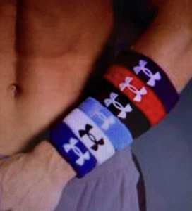 UNDER ARMOUR Wristband UA 1” - 3/4" - 1/2" Performance Oversized Unisex 2-Pack - Imagen 1 de 9