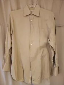 Men's Vintage John W. Nordstrom Shirt 15.5/33 Cotton (Light Olive) - Picture 1 of 4