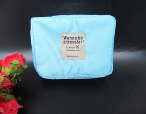 4Set Blue Zipper Waterproof Travel Bag Packing Organizer - Picture 1 of 4