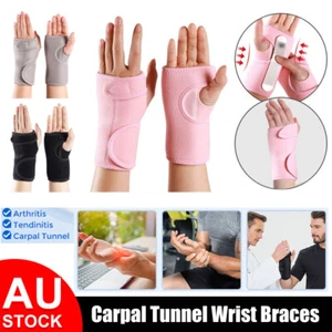 Carpal Tunnel Wrist Brace Night Sleep Wrist Support Wrist Splint Pain Men Women - Picture 1 of 15
