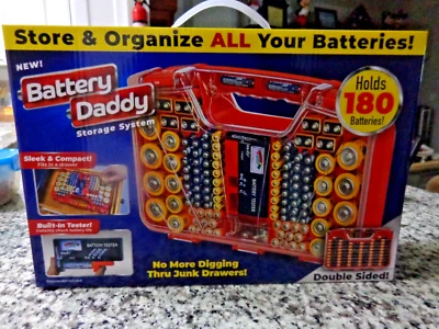 Battery Daddy Storage Caddy, Organizer for 180 batteries Case and Tester New🔋 - Image 1 of 4