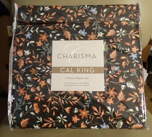 Juego de sábanas, Nuevo, Carisma, Cal King, terracota floral - Imagen 1 de 10