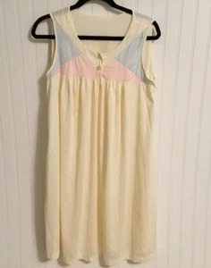 Vintage Val Mode Size Medium Pastel Tuxedo Peignoir Set Short Gown/robe Nylon - Picture 1 of 13