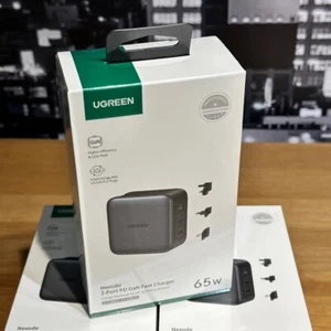 UGREEN 65W Schnell Ladegerät Reise MacBook Dell iPad iPhone Tablet UK US EU PD GaN - Bild 1 von 13