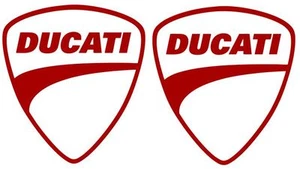 2X Ducati Red Vinyl Sticker Decal 4" Logo Racing - Bild 1 von 1