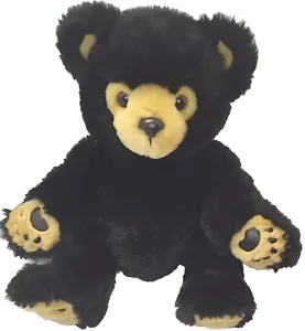 First Main Bear Plush Black Dimple 15" Beige Rubber Claws Vintage - Picture 1 of 10