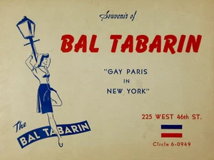 Vintage Bal Tabarin nightclub souvenir foto latta ragazze rivista New York anni 40 - Foto 1 di 5