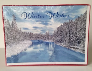 Vtg Paper Magic Group Winter Wishes Cards Sparkly New Sealed READ - Picture 1 of 12